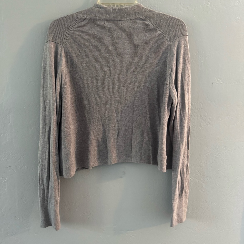 Banana Republic Silk Cotton Light Gray Women's Cardigan Medium - Picture 4 of 4